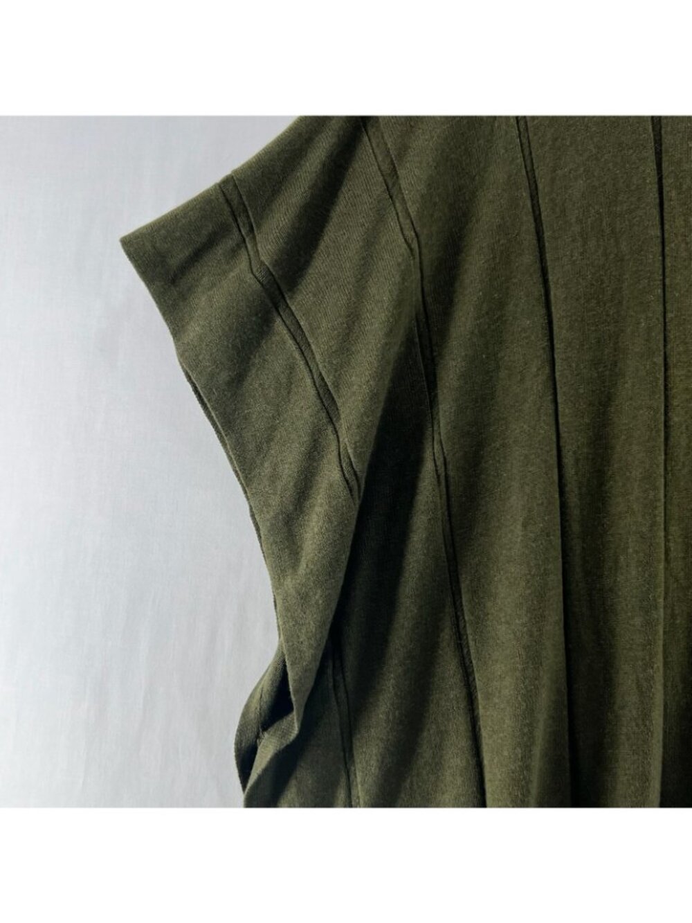 LOFT Open Front Poncho Cardigan Sweater Womens XS/S Kimono Relaxed Olive Green - Picture 5 of 9